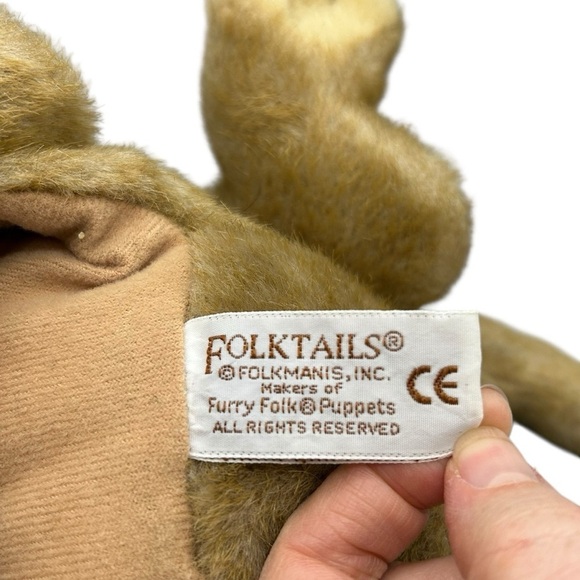 FOLKMANIS LION CUB HAND PUPPET PLUSH TOY VINTAGE COLLECTIBLE NEW WITH TAGS - Picture 4 of 11